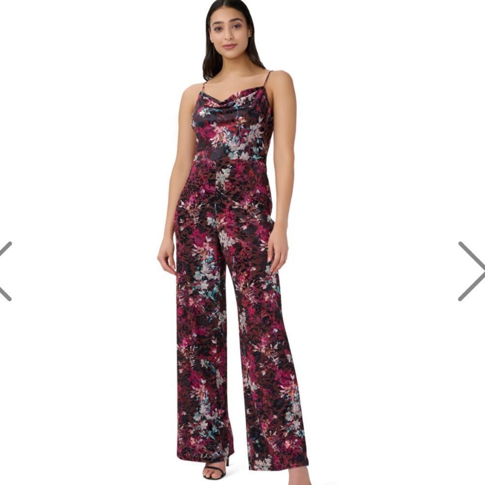 Adrianna Papell Multicolor Floral Jumpsuit